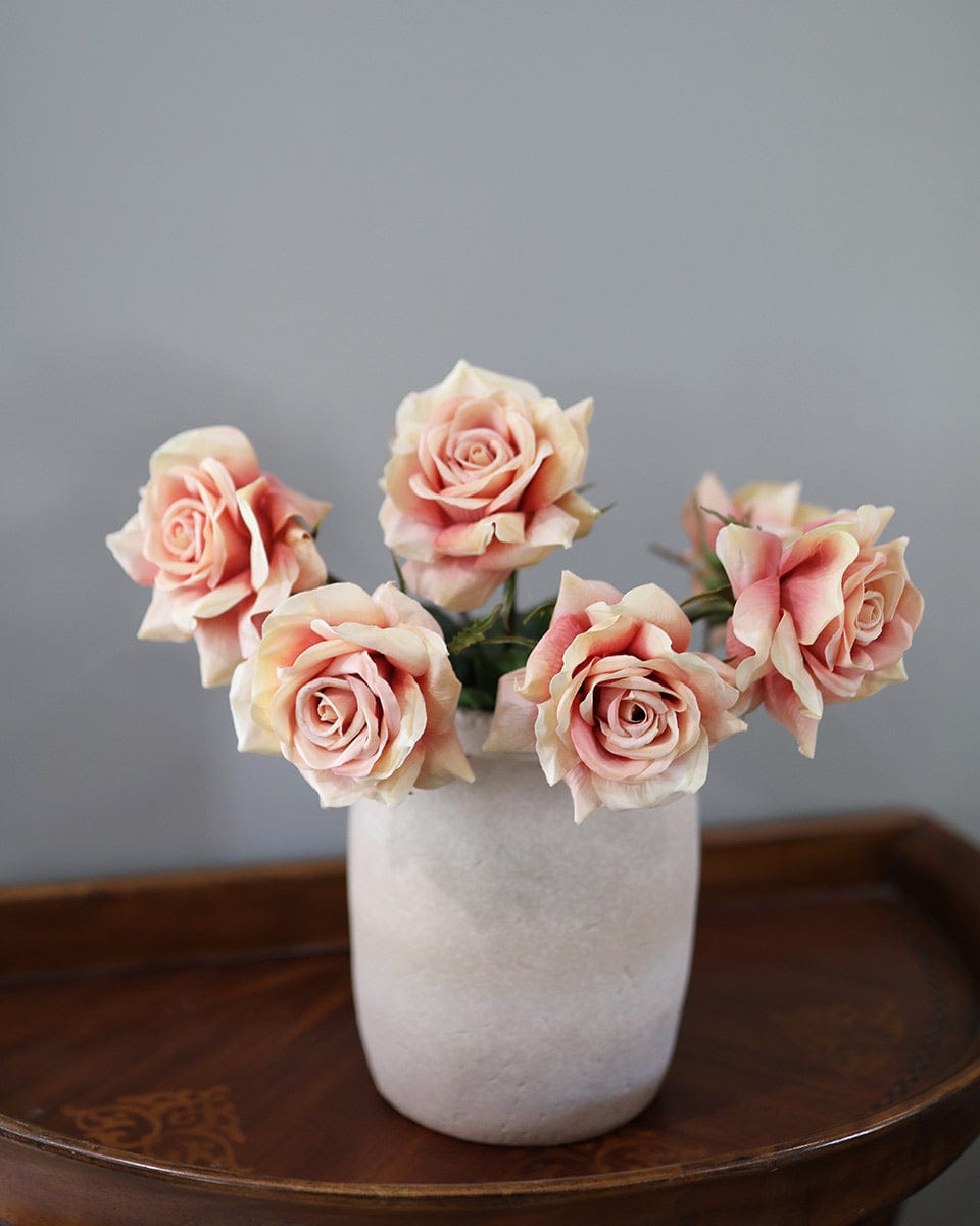 Peach Pink Dutchess Real Touch Rose 20" - 2
