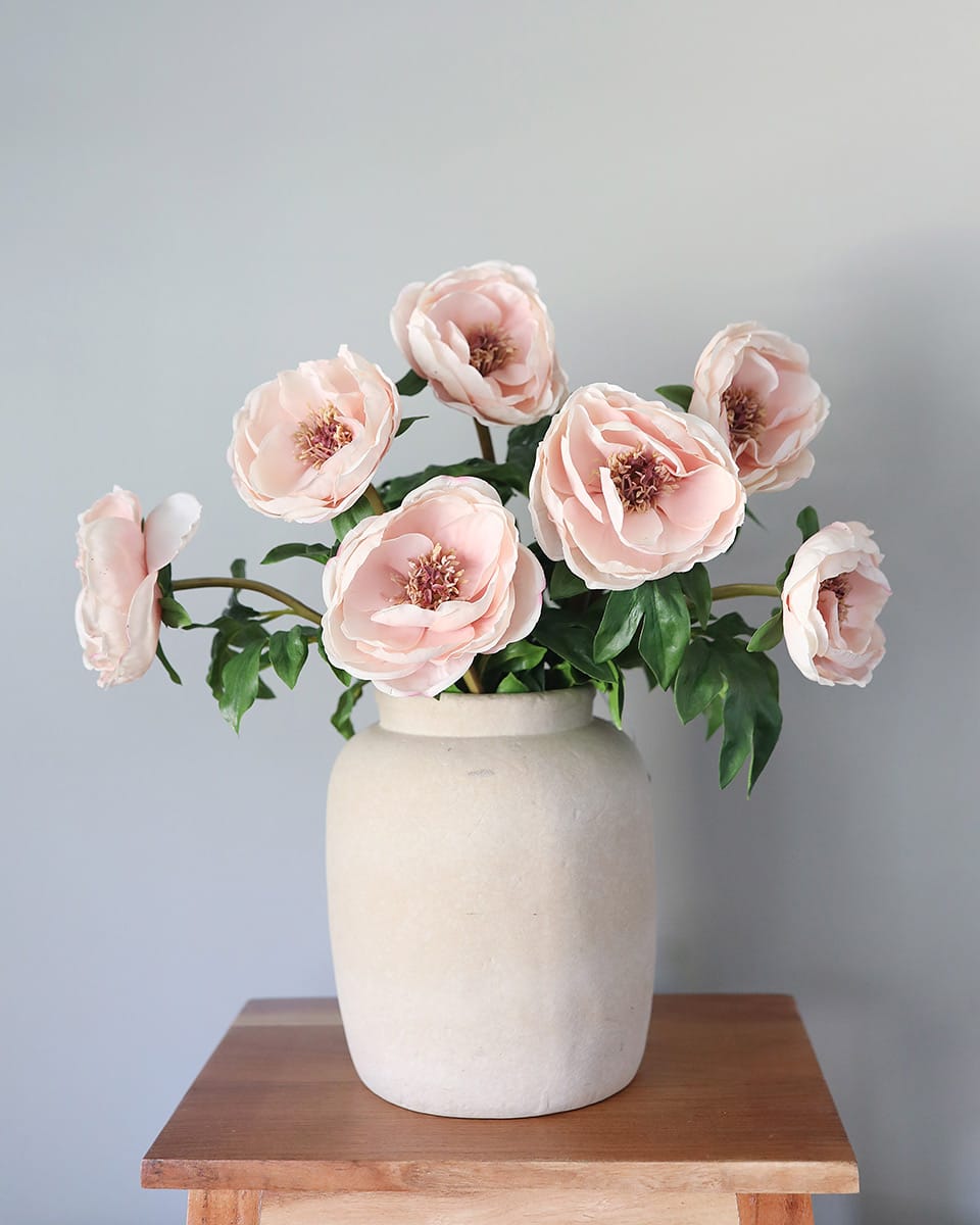 Real Touch Open Pink Peony 21.5" Secondary image
