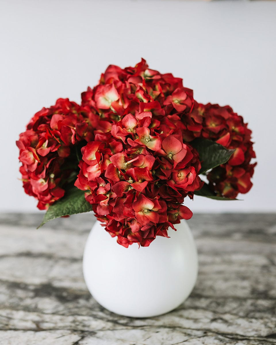 Real Touch Red Hydrangea 18” - 2