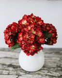 Real Touch Red Hydrangea 18” - 2