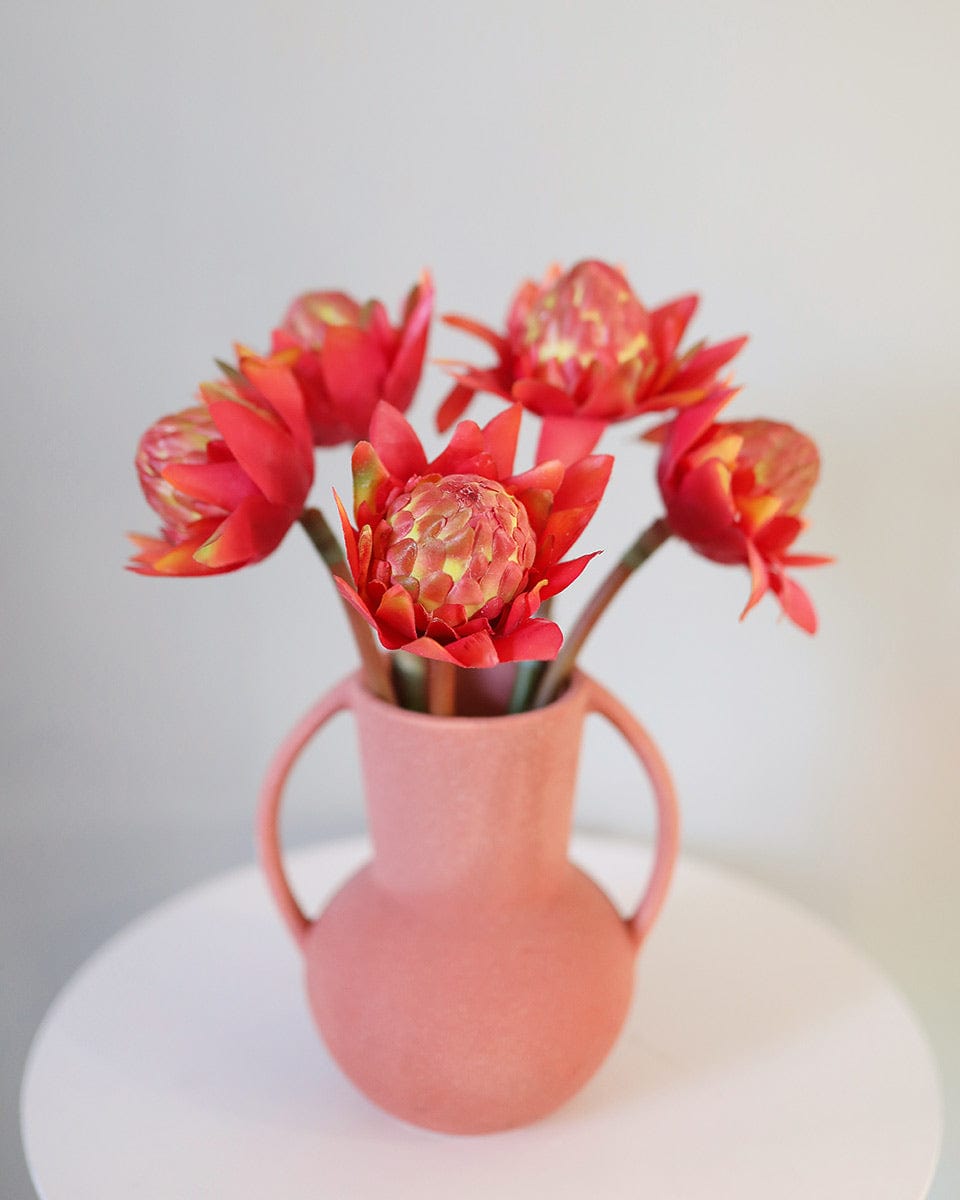 Faux Red Orange Waratah Protea 16.5” Secondary image