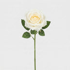 Large Rose Single Stem - White