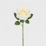 Large Rose Single Stem - White