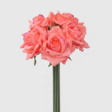 5 Real Touch Large Rose Bundle - Dark Pink