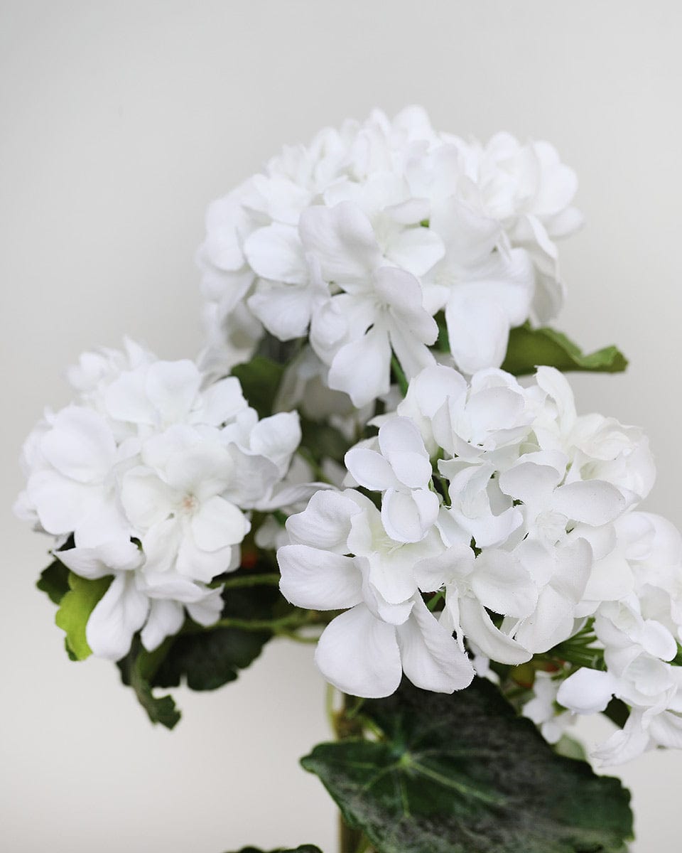 White Artificial Geranium Bush 15" Secondary image