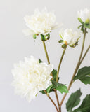 White Artificial Dahlia 22" - 3