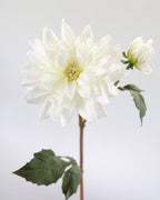 White Artificial Dahlia 20.5" - 3