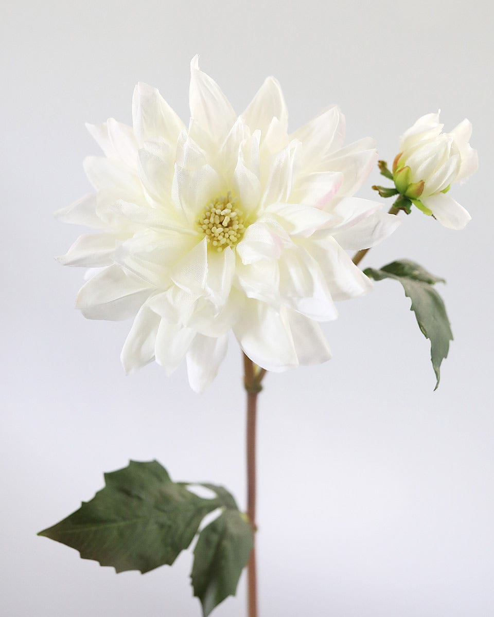 White Artificial Dahlia 20.5" - 3