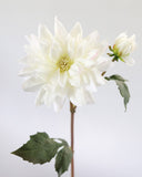 White Artificial Dahlia 20.5" - 3