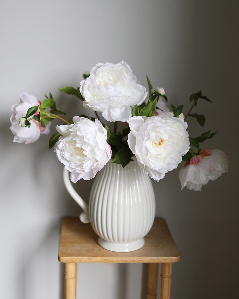 White Peony 19.5" - 3