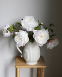 White Peony 19.5" - 3