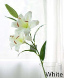 Casablanca Real Touch Large Lily Single Stem - White