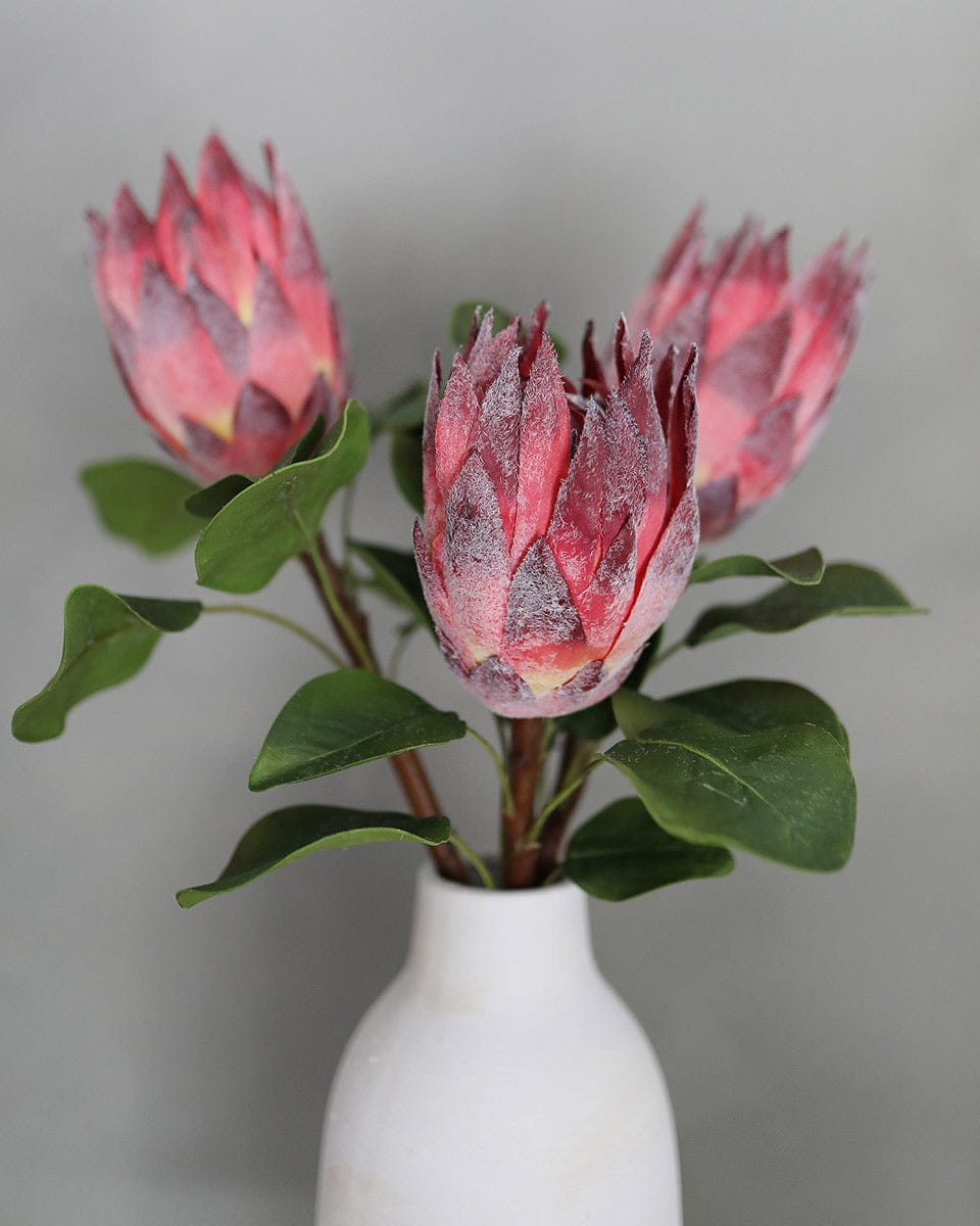 Burgundy Faux King Protea 23.5" - 4