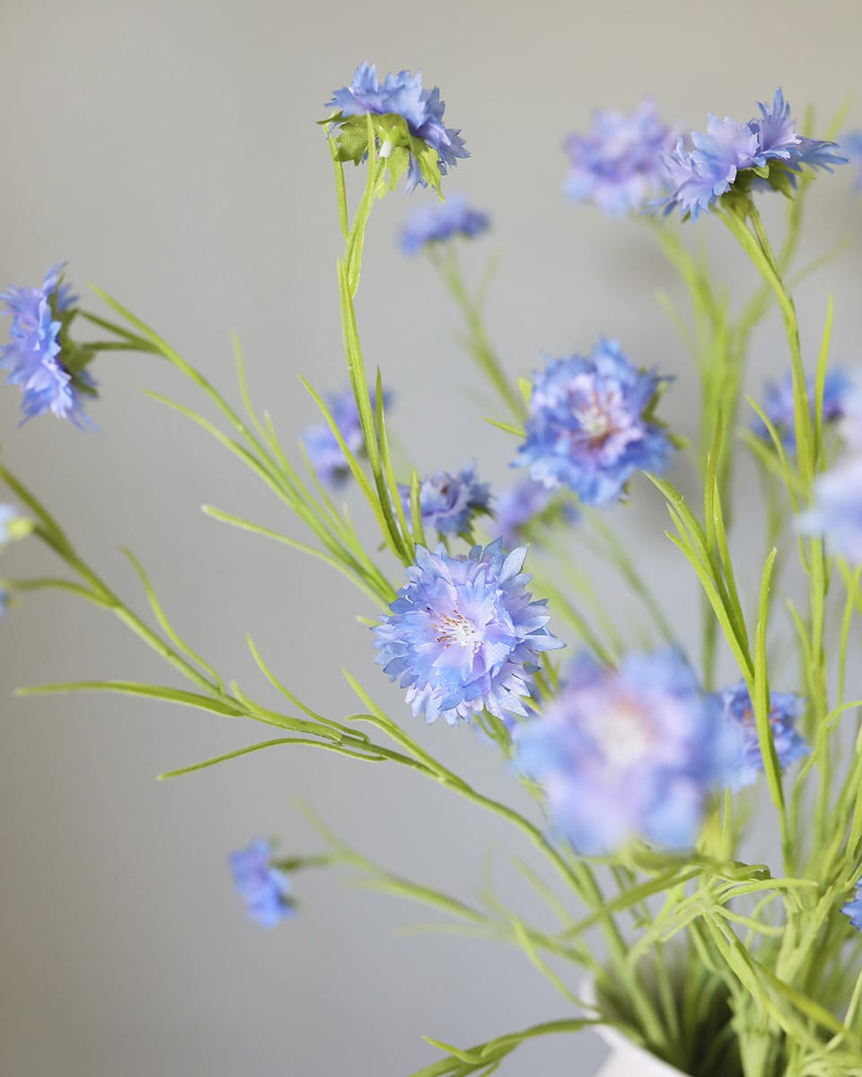 Blue Silk Cornflower 36" - 4