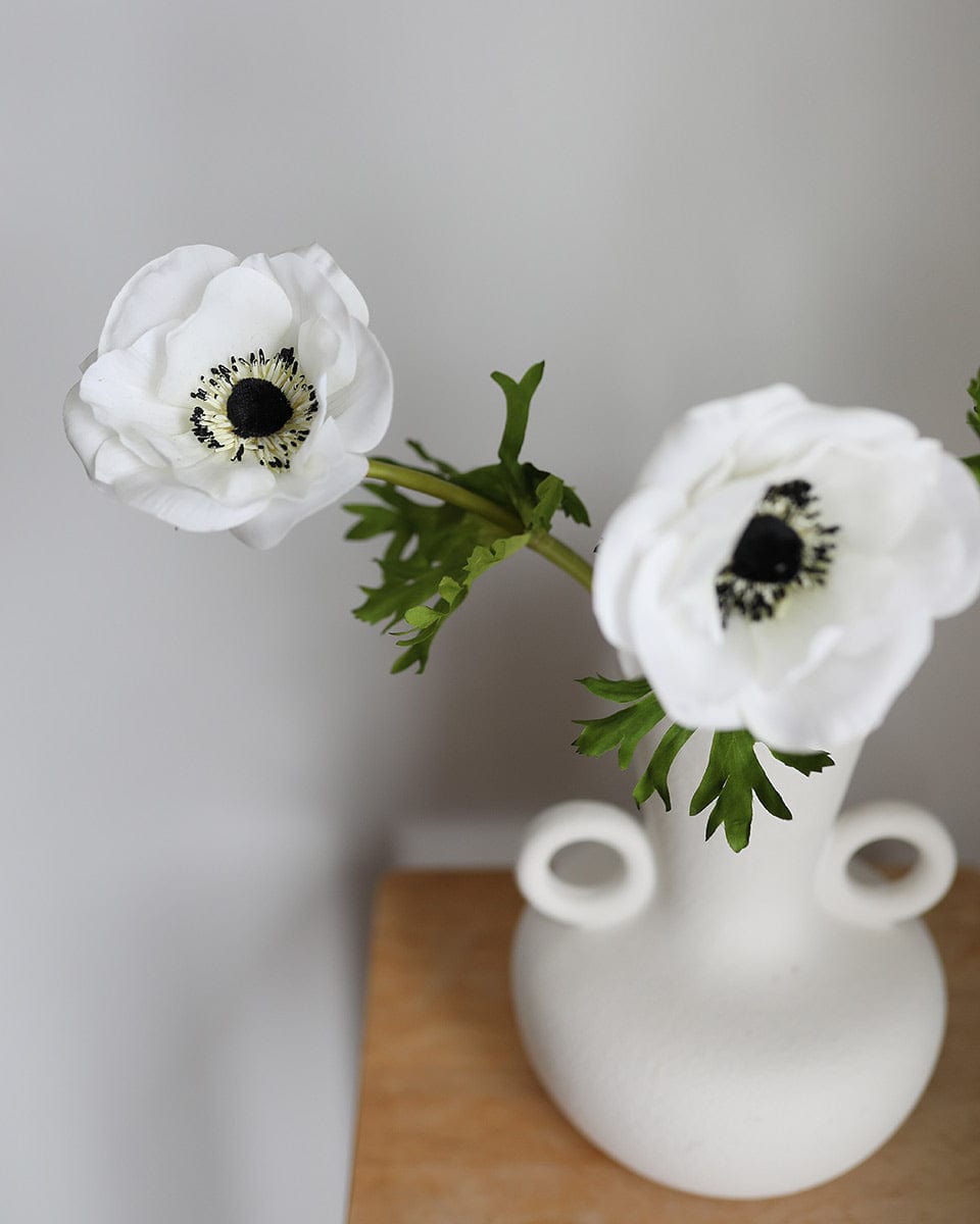 Real Touch White Anemone 17.5” - 4