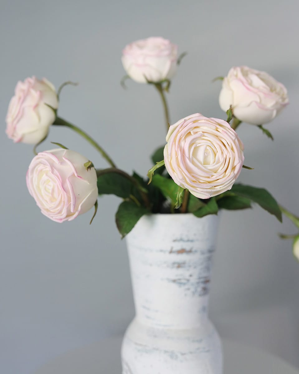 Real Touch Cream Pink English Rose 24" - 4
