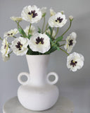 White Faux Pansy 21" - 4