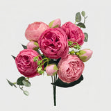 21.5-in Silk Peony Stem Bundle - Mixed Pink