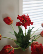 Real Touch Red Parrot Tulip 27" - 4