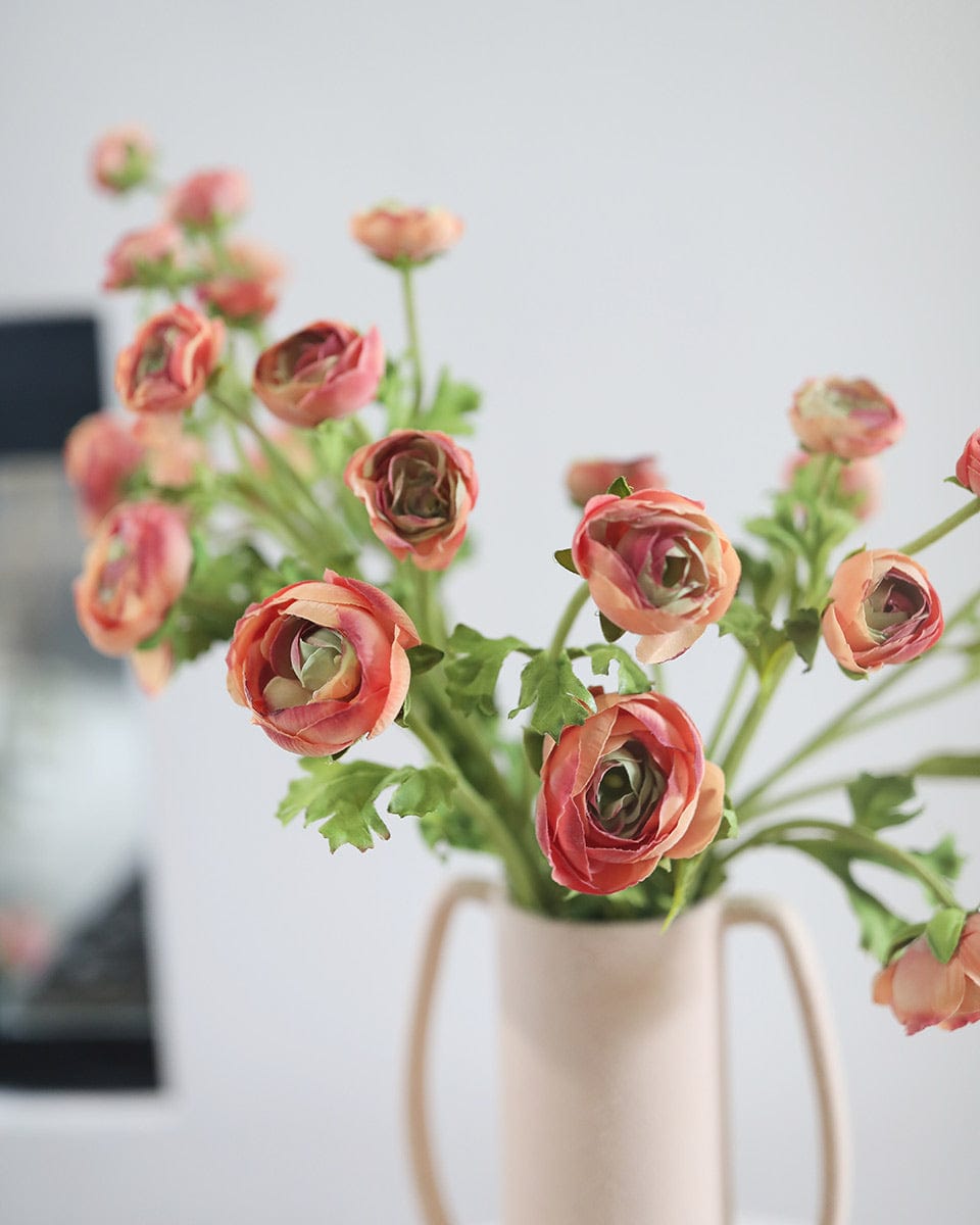 Real Touch Coral Ranunculus 22” - 4