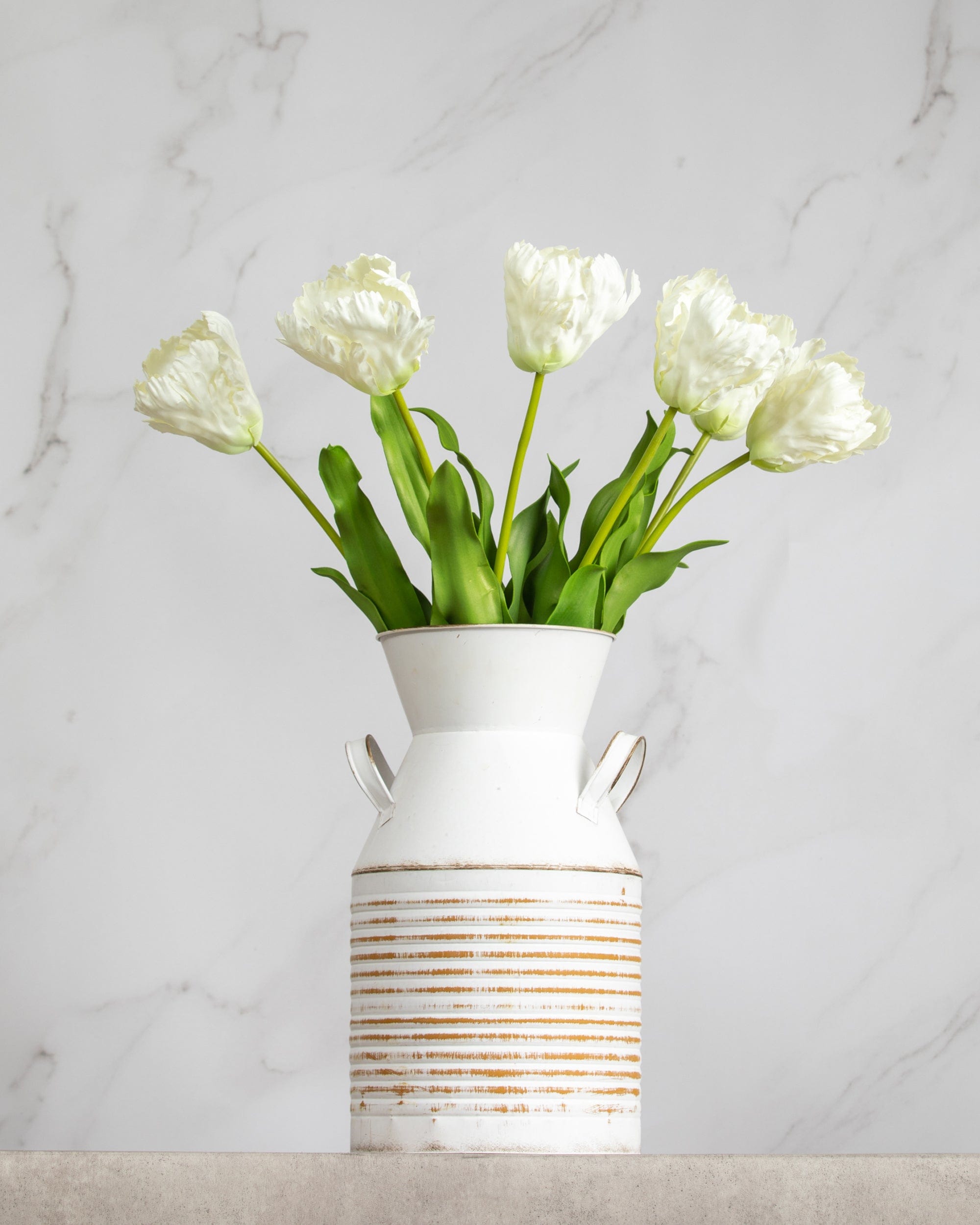 Real Touch White Parrot Tulip 27” - 4