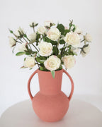 White Floribunda Rose Spray 19” - 4