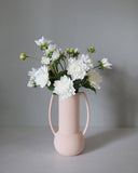 White Artificial Dahlia 22" - 4