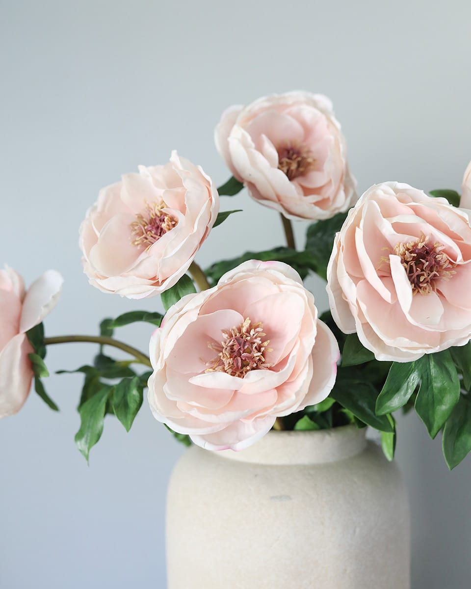 Real Touch Open Pink Peony 21.5" - 4