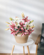 White Stargazer Lily 29" - 4
