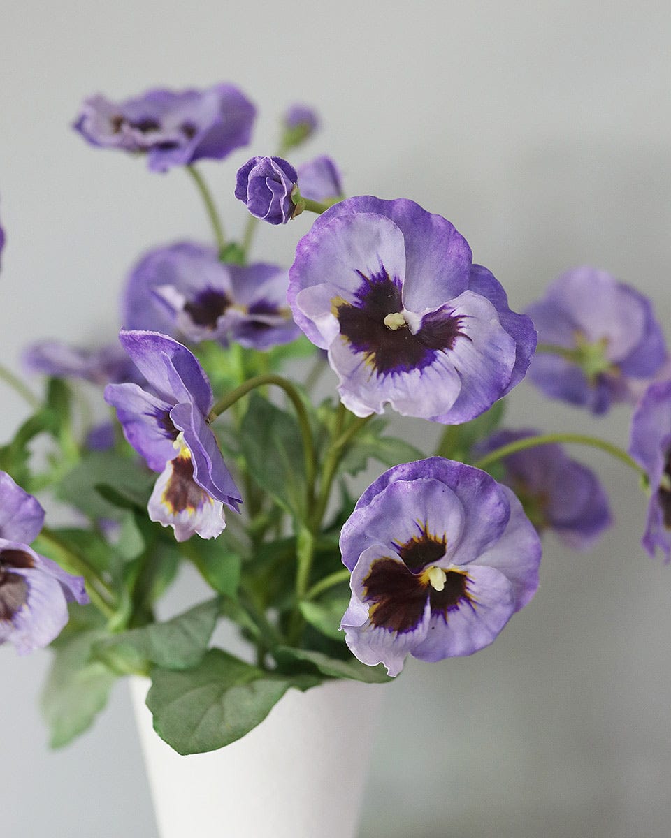 Lavender Purple Silk Pansy 21" - 4