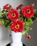 Real Touch Red Zinnia 24.5" - 4