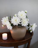 White Artificial Dahlia 20.5" - 4