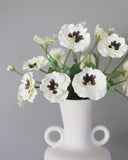 White Faux Pansy 21" - 5