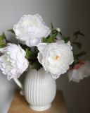 White Peony 19.5" - 5