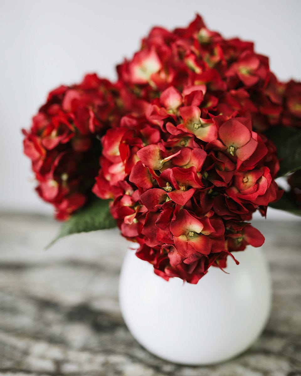 Real Touch Red Hydrangea 18” - 5