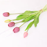 5 Real Touch Rubber Tulip Bundle - Light Purple
