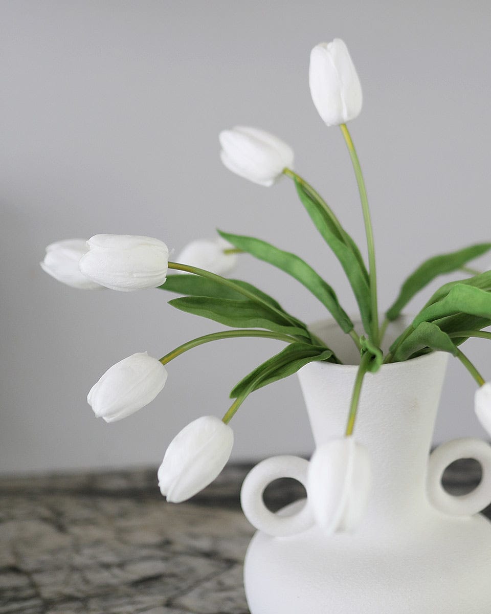 Real Touch White Tulip Bundle 15" - 5