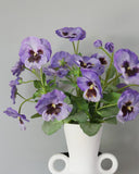 Lavender Purple Silk Pansy 21" - 5