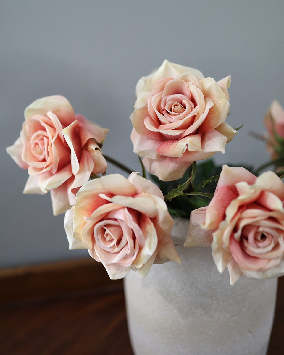 Peach Pink Dutchess Real Touch Rose 20" - 5