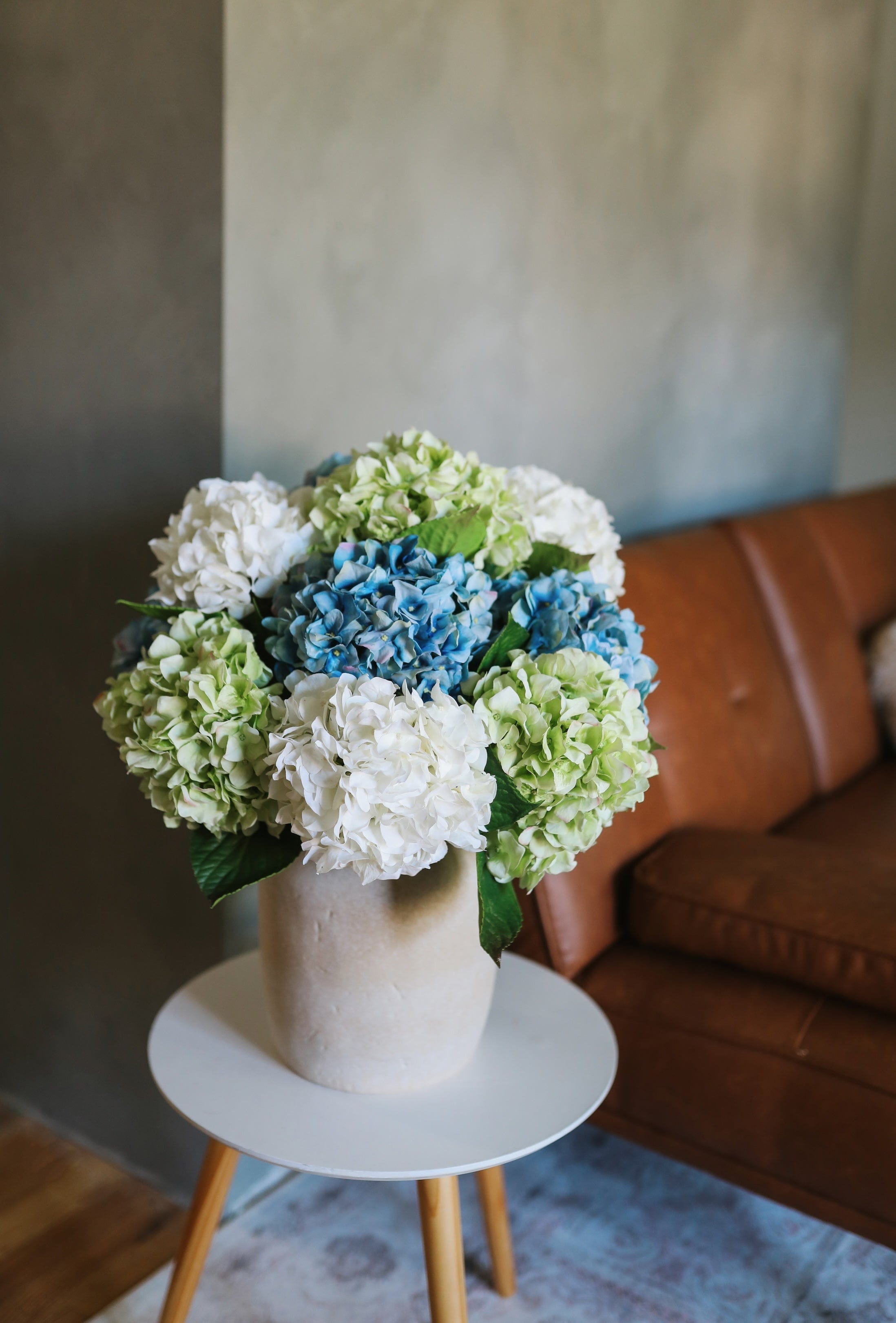 Real Touch Blue Hydrangea 18” - 6