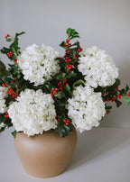White Double Hydrangea 36" - 6