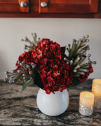 Real Touch Red Hydrangea 18” - 6