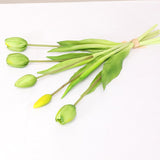 5 Real Touch Rubber Tulip Bundle - Green