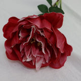 Large Real Touch Peony Single Stem - Red