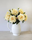 Real Touch Prestige Soft Yellow Rose 22" - 6