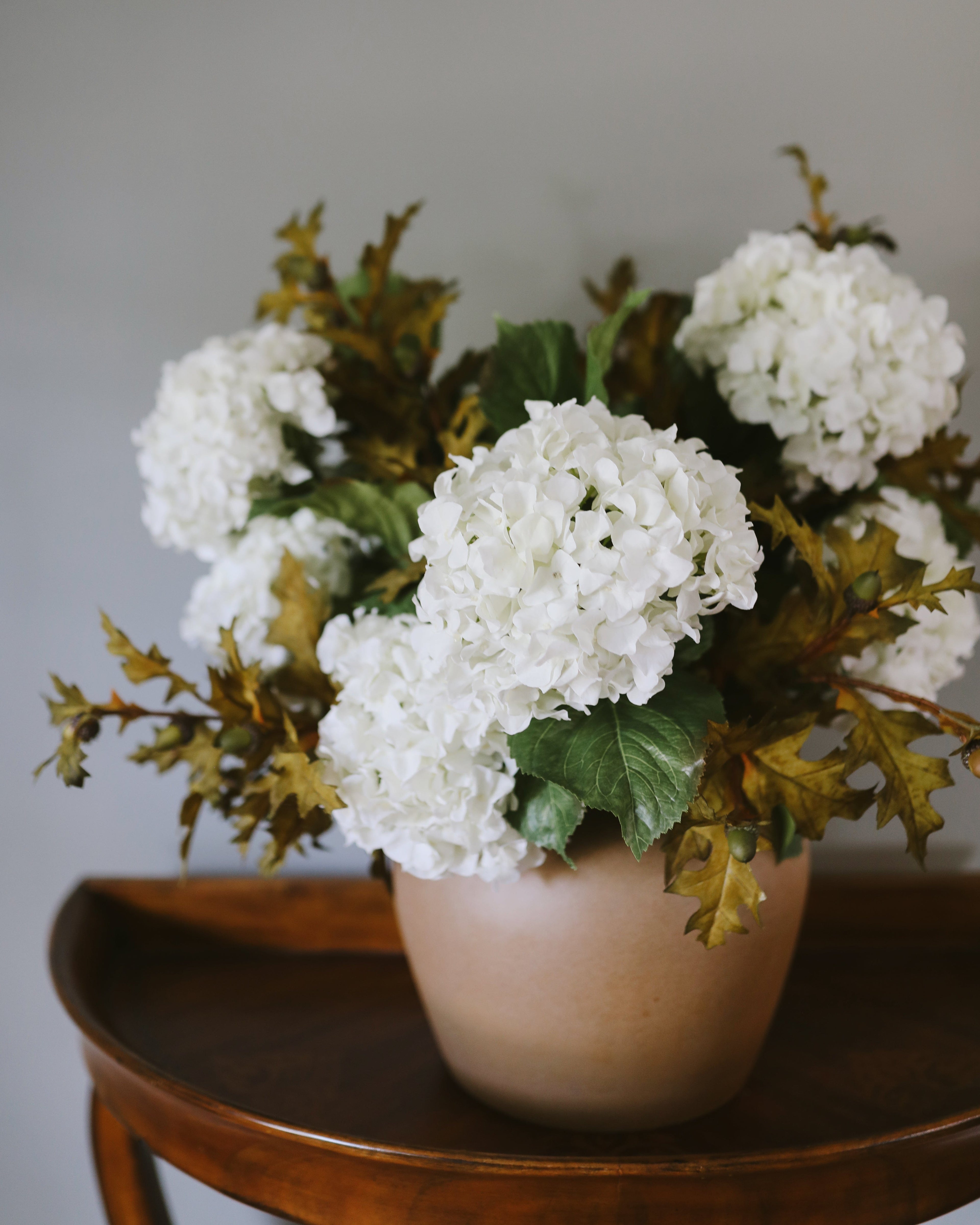Real Touch White Hydrangea 18” - 7
