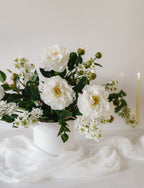 Artificial White Lilac 22.5" - 7