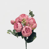 21.5-in Silk Peony Stem Bundle - Pink