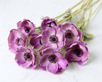 Real Touch Anemone Poppy Stem set of 10