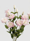 Real Touch Lisianthus Stem | Faux Eustoma with Bud and Foliage - White (extra)